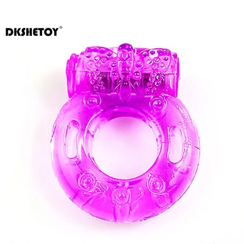 Anillo de vibración duradero para pene para hombres, estimulador de clítoris, retraso de la eyaculación, manga vibratoria de cristal, Juguetes