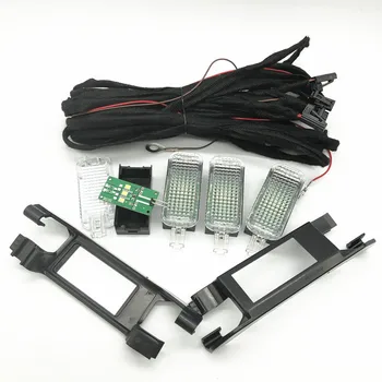 車の LED フットウェルライトケーブルブラケットランプホルダー Vw パサート B6 B7 ジェッタゴルフ 6 MK6 ティグアンセアト · レオン A3 A4 A5 A6 A7 A8 Q3 Q5