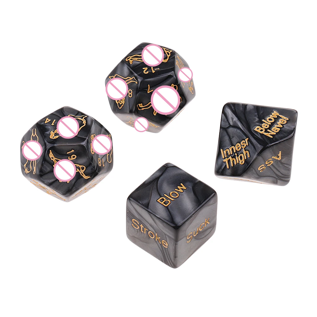 4pcs/set Multi-sided Sex Position Dices Naughty Erotic Dice Game Toy for Adults Couples Sex Love Game Foreplay Gift