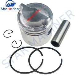 6G1-11631 6G1-11610 Piston and Ring STD Kit For Yamaha Outboard Motor 2T 6HP 8HP 6G1-11631-00-98 6G1-11610-00 50mm Marine Parts