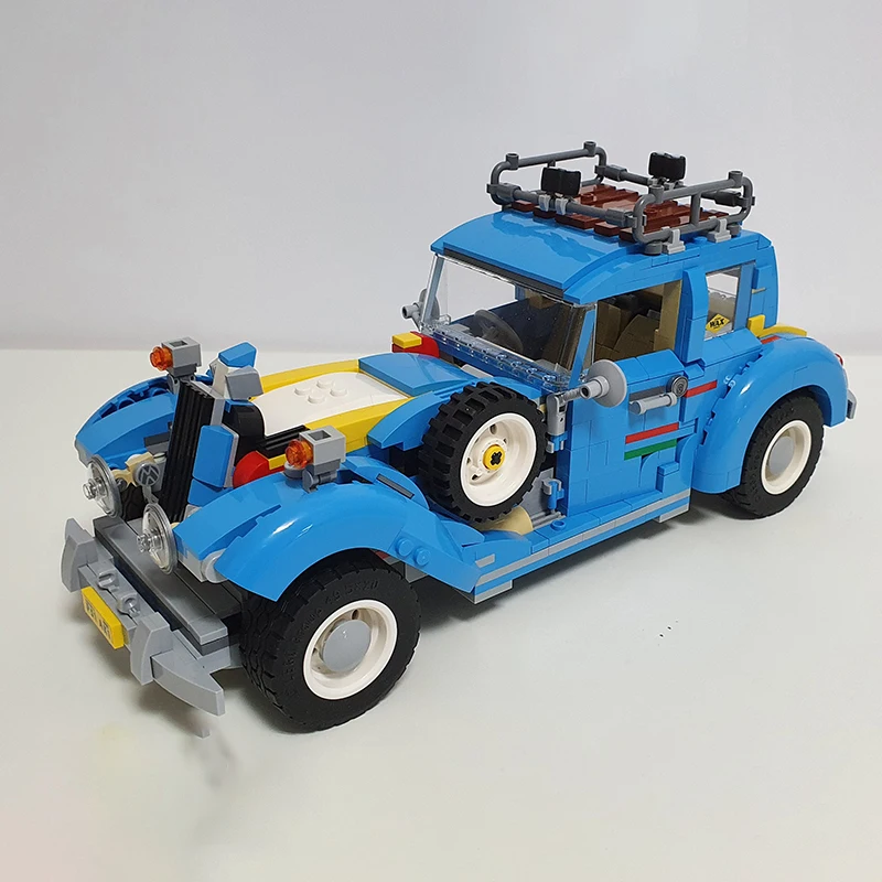 

1067Pcs Technical MOC Classic Car Rolls-Royce Blue Ghost Vintage Building Block Vehicel Bricks Assemble Toys Collection for Gift