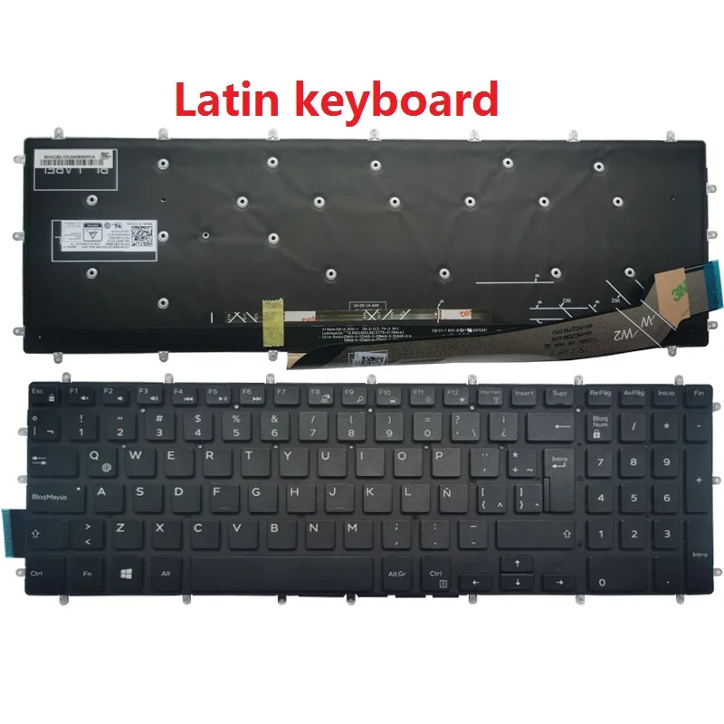 

New Backlit LA/Latin Keyboard For Dell G3 3590 3579 3779 G33590 3593 G5 5500 15 5590 5587 G7 7588 17 7790 7590 P75F Spanish/SP