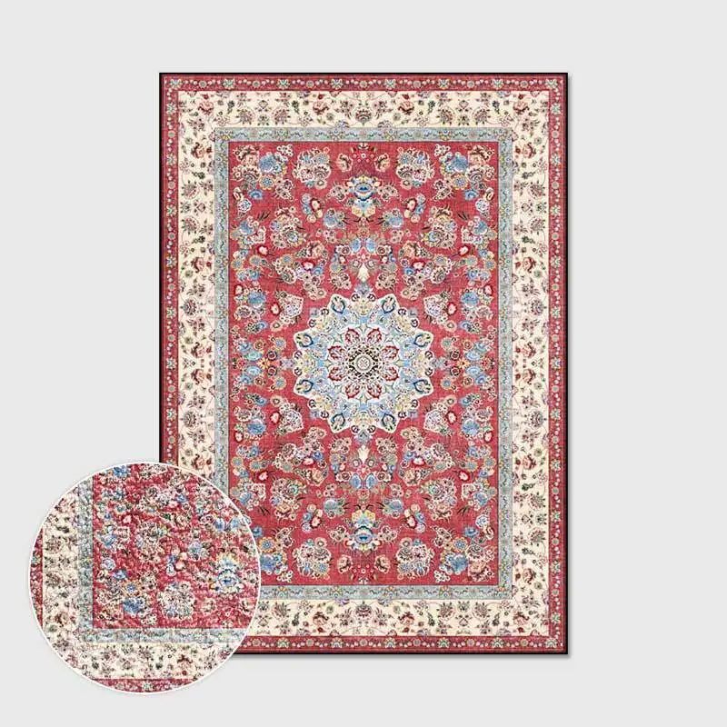 

Anti-Slip Area Rugs for Living Room Rural Flowers,Country Style,Soft Home Bedside Carpet, Floor Door Mats, Decor, American Style