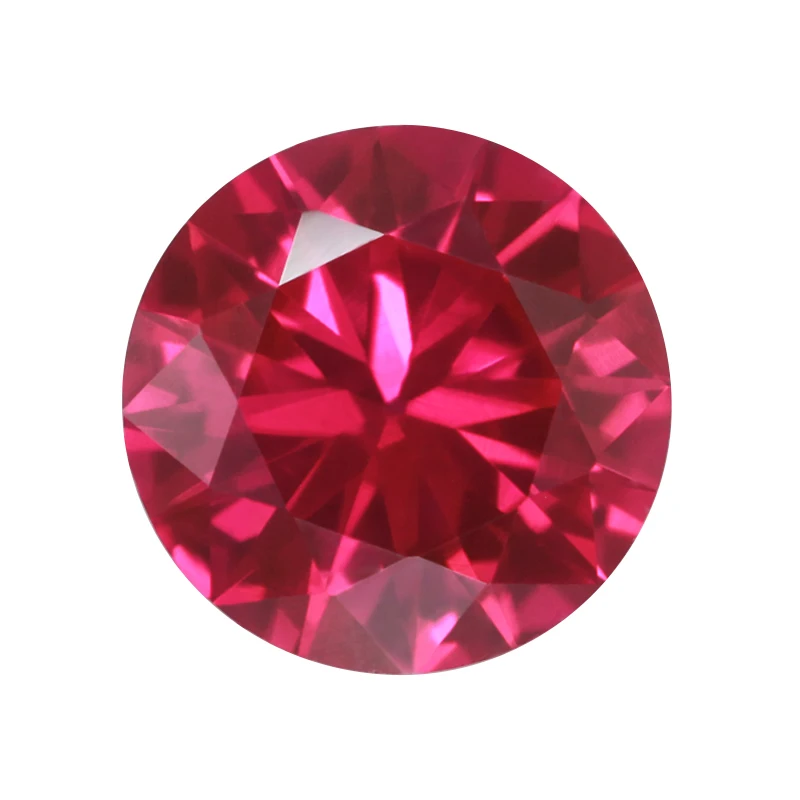 5 # Rose Red Ruby Stone Edelsteen Korund Synthetische Gems Ronde Briljant Geslepen Kralen Voor Sieraden Maken 0.8-20mm Aaaaa Kwaliteit - afbeelding 2