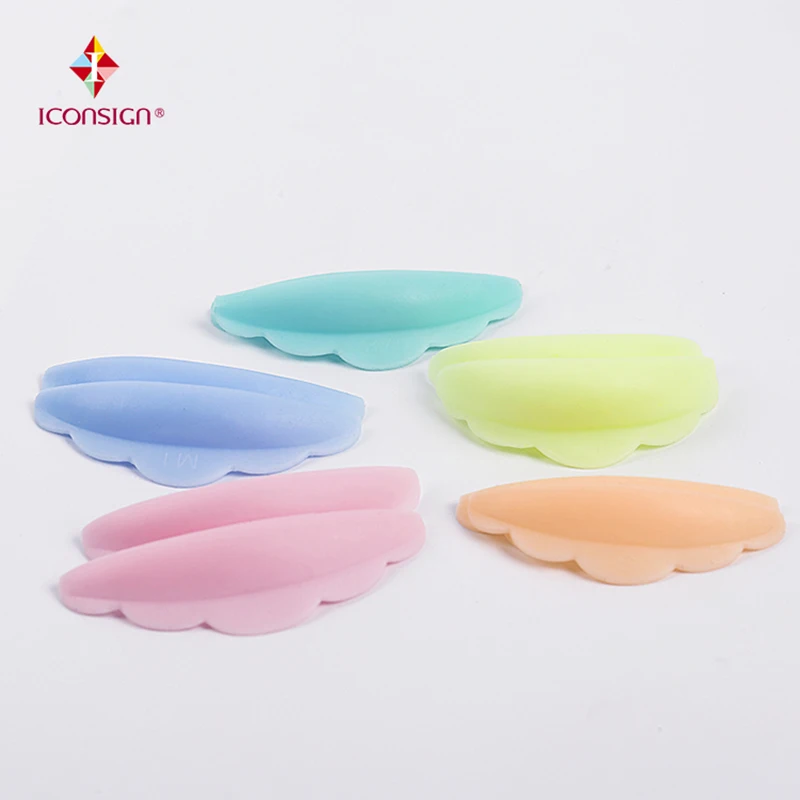 ICONSIGN 5 Pairs/Bag Colorful Eyelash Lift Pads Soft Silicone Recycle Lashes Perm Rods Eye Lash Lifting Curlers Makeup Tools