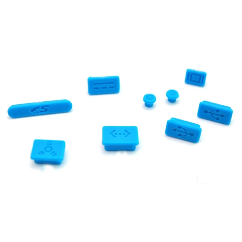 Silicone Anti-dust Plugs Protection Set for Apple MacBook Pro 13 15 Retina / Air 11 13 Laptop Dust Plug Ports Cover 9pcs/set