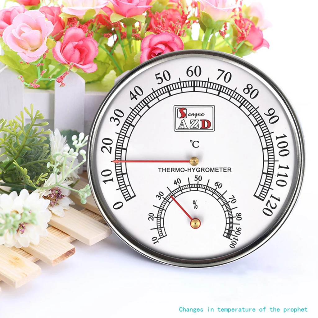 Thermometer Hygrometer Analog Gauge Indicator for Sauna Room Indoor Offices