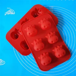 Cartoon Animal Cows Silicone Chocolate Mould Jelly Pudding Muffin Cake Mold DIY Baking Decoration Tools