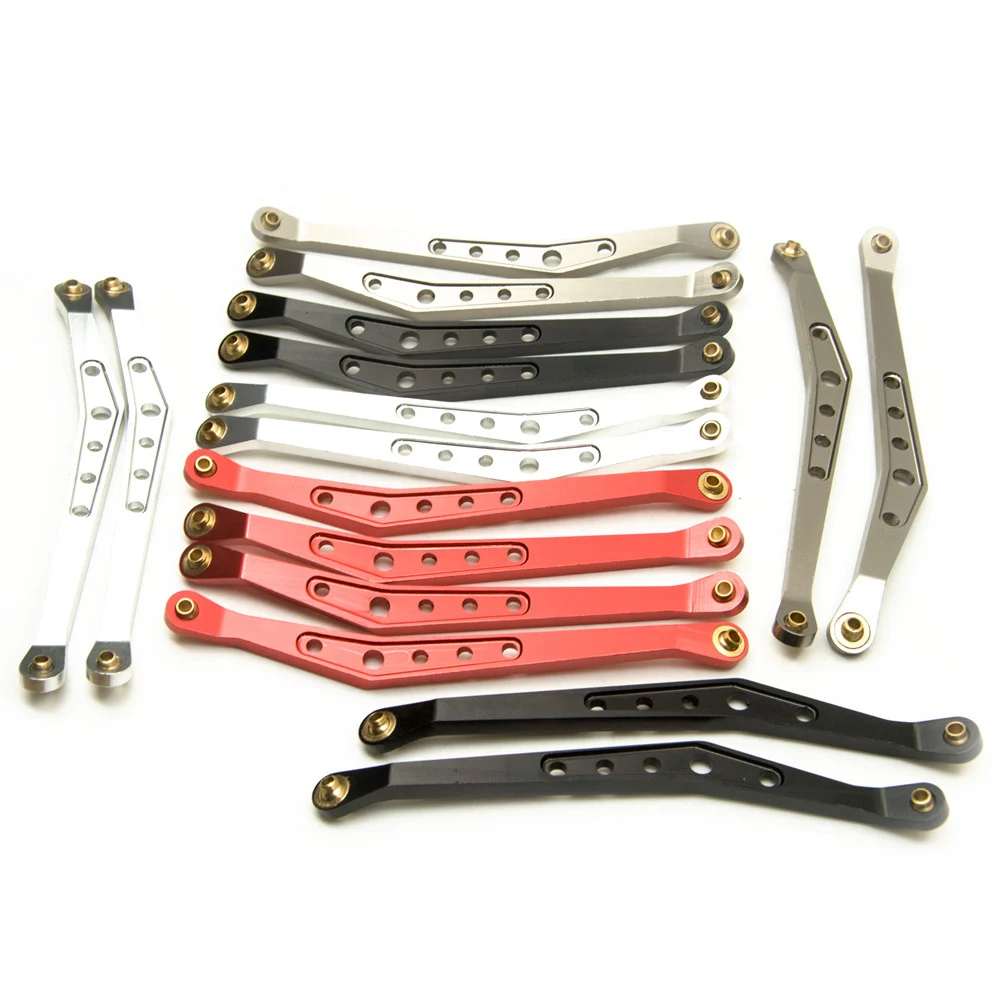 YEAHRUN 4 sztuk ze stopu aluminium górna dolna pręt łączący powiązania dla AXIAL Wraith 90018 1/10 gąsienica RC części do ulepszenia samochodów