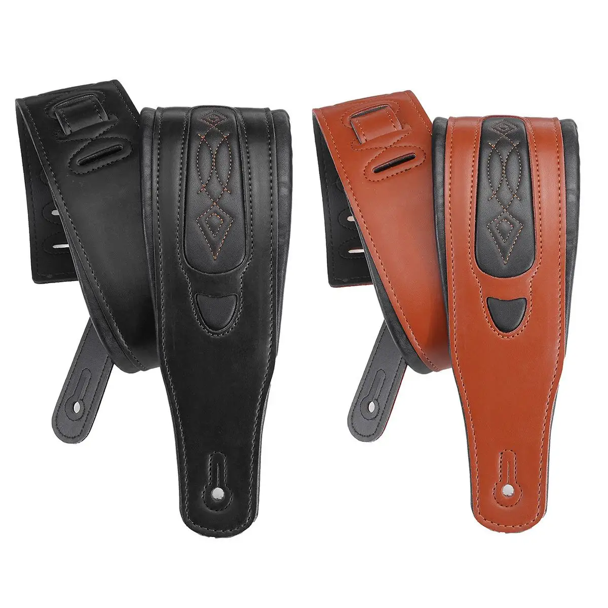 Adjustable Decompression Soft Leather Guitar Strap Widening Thickening Comfortable Belt for Electric Acoustic Bass Guitar Parts