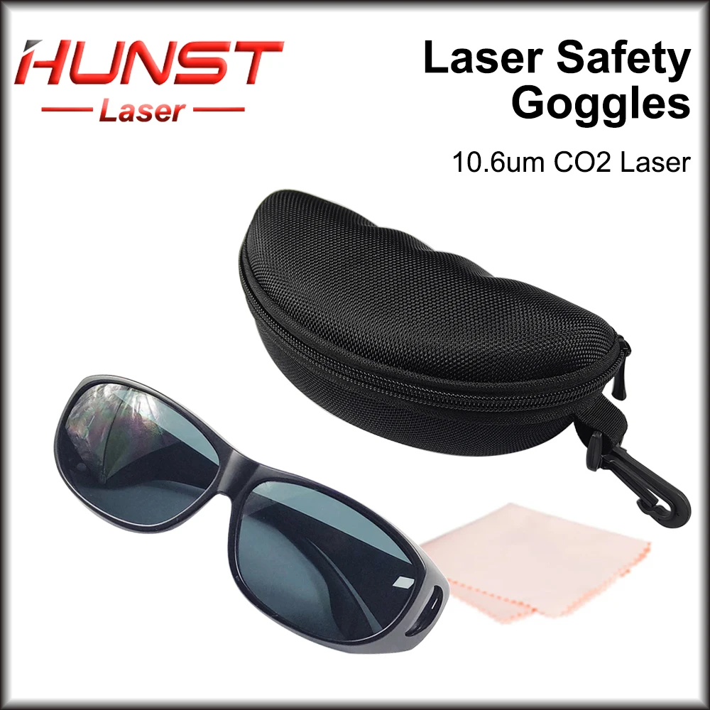 HUNST CO2 OD6+ Laser Safety Glasses For Marking Cutting Machine Parts 10600nm Protective Eyewear Goggles