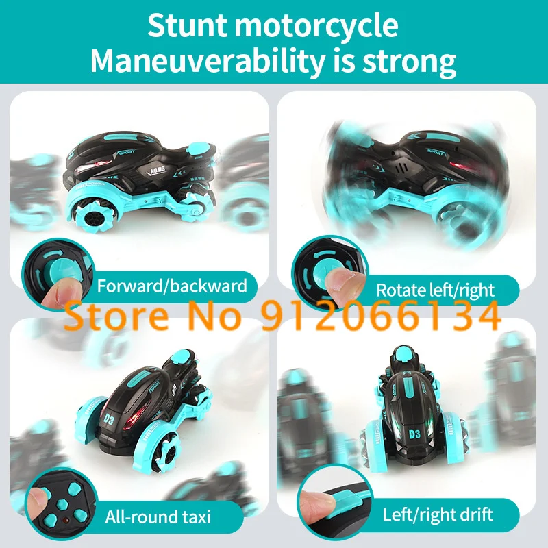 

1:18 360-Degree Stunt Rotation Radio Controlled Smoke & Water Car 30Min Smart Demonstration Dynamic Sound Cool Lighting RC Cars