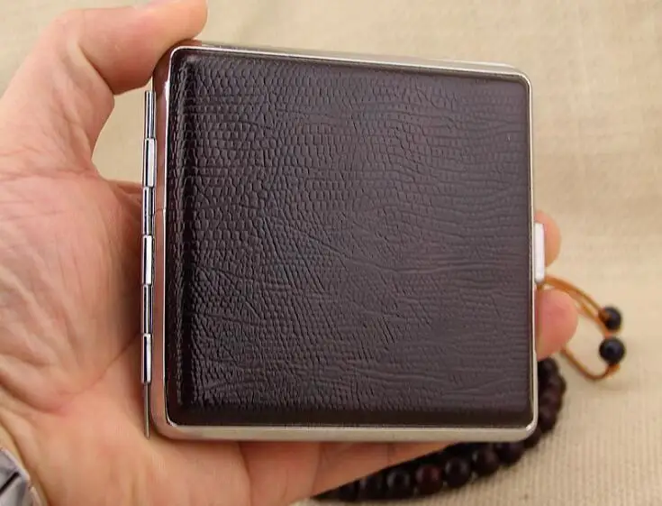 

100pcs/lot MIXORDER PU Leather Cigarette Case 20pcs Holder Gift Box Smoking Case Tobacco Storage Holder Men's Gift Wholesale