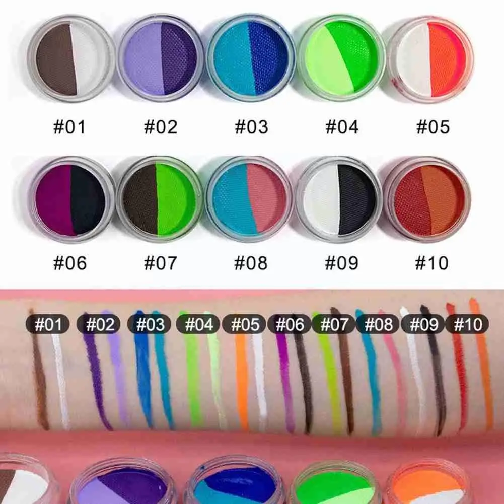 Face Paint Water Based Split Cake Body Face Paint Makeup Cream Eyeliner Eyeliner Water Colors Remove Activated Dual Easy