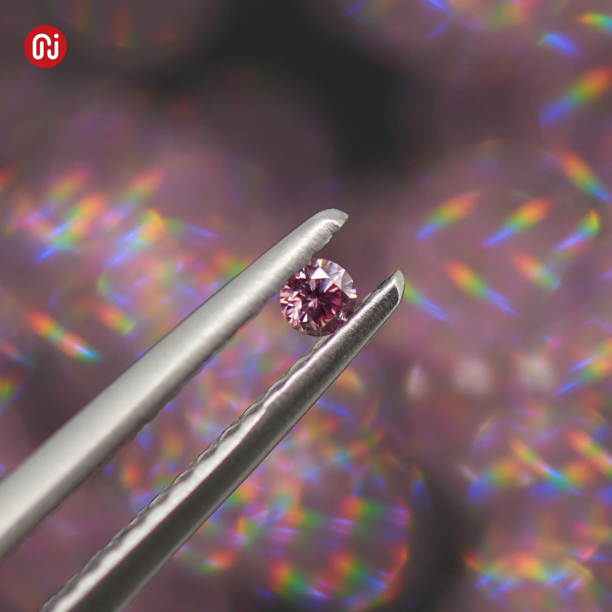 GIGAJEWE Moissanite różowy 2.0mm 0.5ct VVS1 okrągły Mini mały rozmiar luźny diament Test przeszedł kamień projekt ładna biżuteria Making