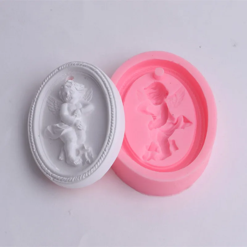 DIY Angel Shape Aromatherapy Plaster Mold Fondant Cake Chocolate Molds Soap Decorating Silicone Mould Handmade Clay Crafts