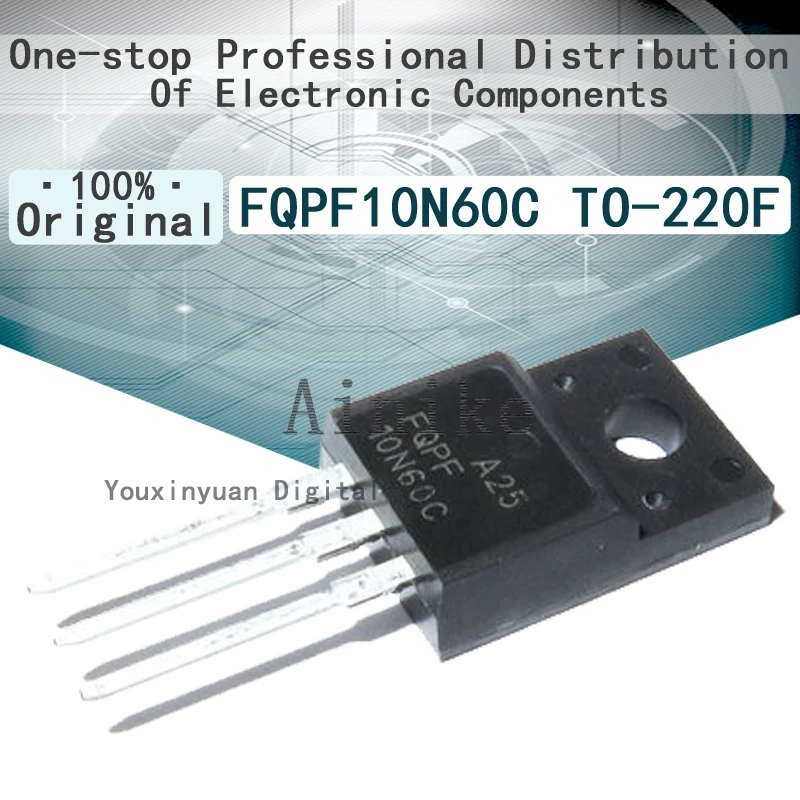 Tubo de efecto de campo, triodo, ranura N, P10NK60ZFP FQPF10N60C FQPF10N60 10N60 TO-220F 10A 600V MOS