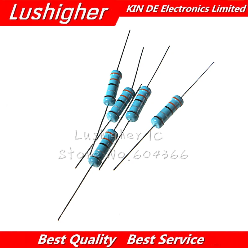 20 stücke 2,2 Ohm 2W 2,2 R 2R2 Metall Film Widerstand 1% Fehler