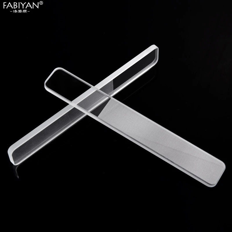 5Pcs Nano Glass Nail File and Buffer Transparent Polishing Strip Washable Make Nails Brighten Manicure Tool with Case