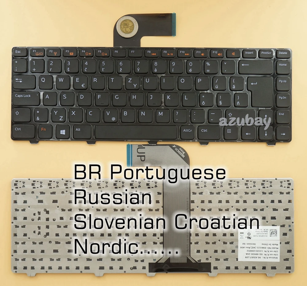 BR RU SV CR NE Keyboard For Dell 0VPVKN 0T19G8 0G8F08 V119525AK3 MP-10K63SU-698 PK130OF3A07 SN6121 12041301273 PK130OF5A07