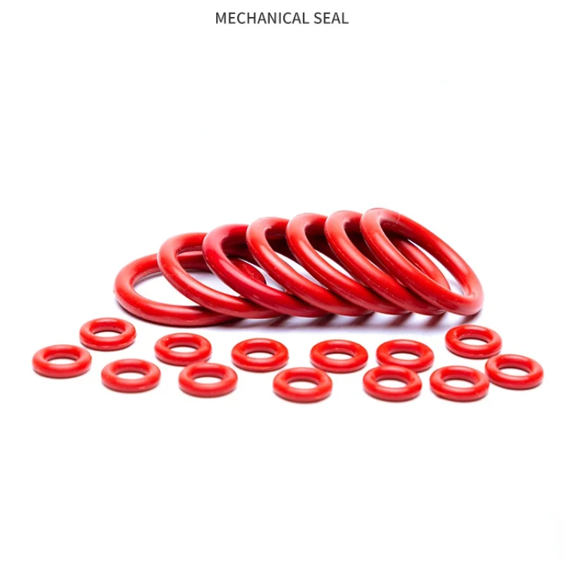 50pcs Red VMQ Silicone O Ring Gasket CS 1.5mm OD 4/4.5/5.5/6.5/7.5/8.5/9.5/10.5/11.5/12.5/13.5/14.5mm Food Grade O-Ring Seal