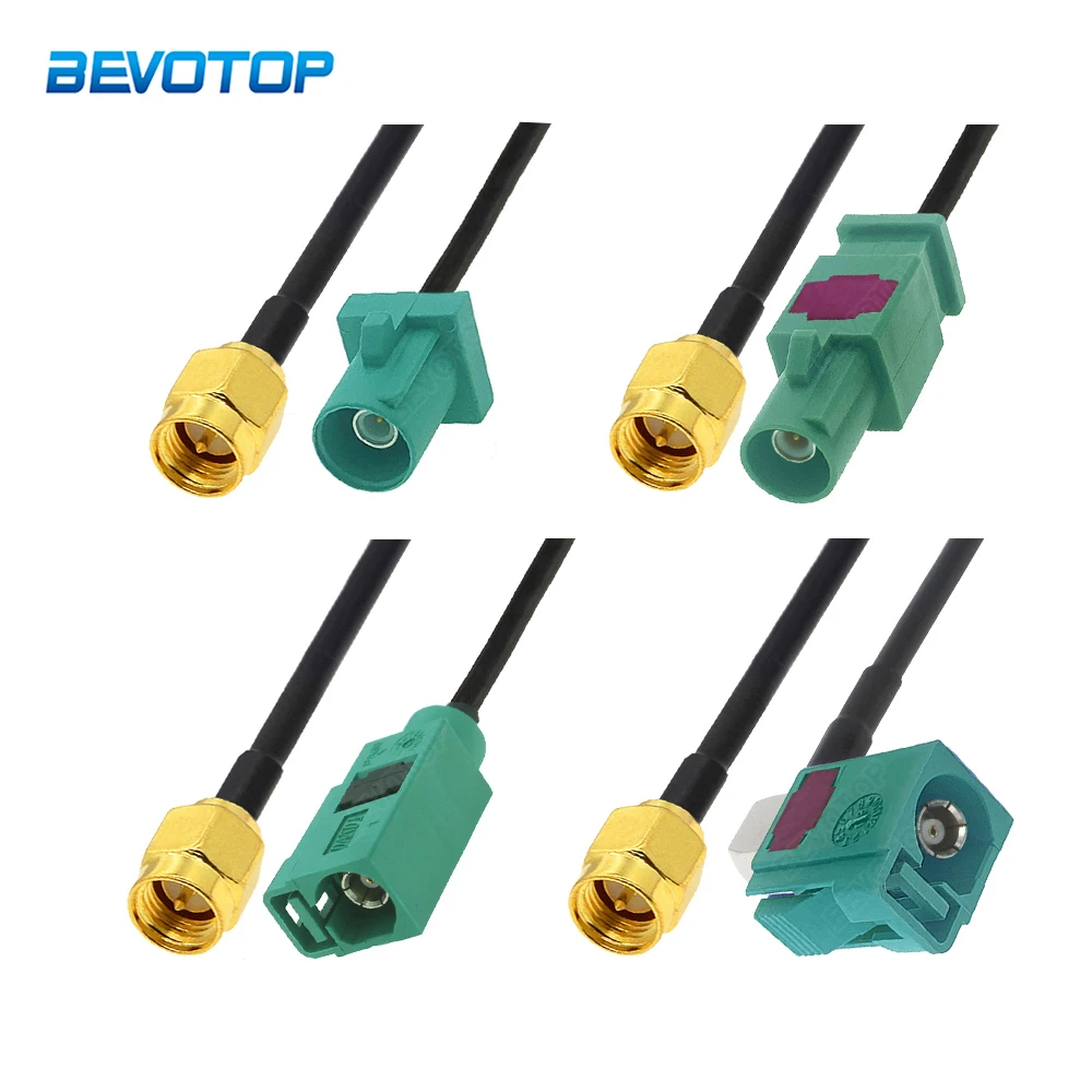 

RAL6002 Green Fakra E Male Plug/ Female Jack to SMA Male Plug RG174 RF Coaxial Extension Cord RF Pigtail Jumper Adapter RF Cable