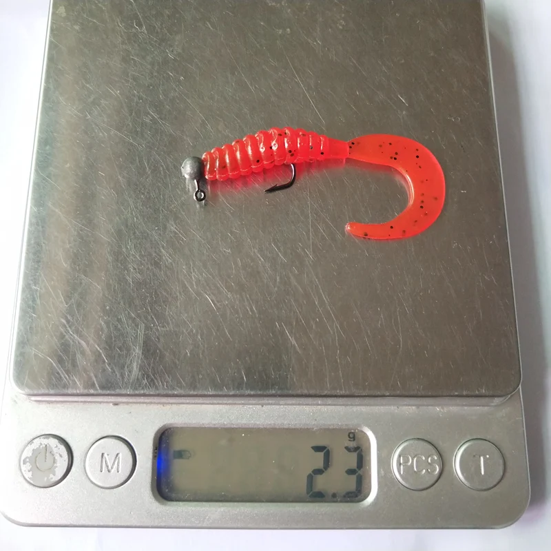 1pcs soft lure Worm Wobblers Fishing Lure 55mm 2.3g Aritificial Silicone salt Smell Bass Pike Fishing Jigging Bait Carp Fishing