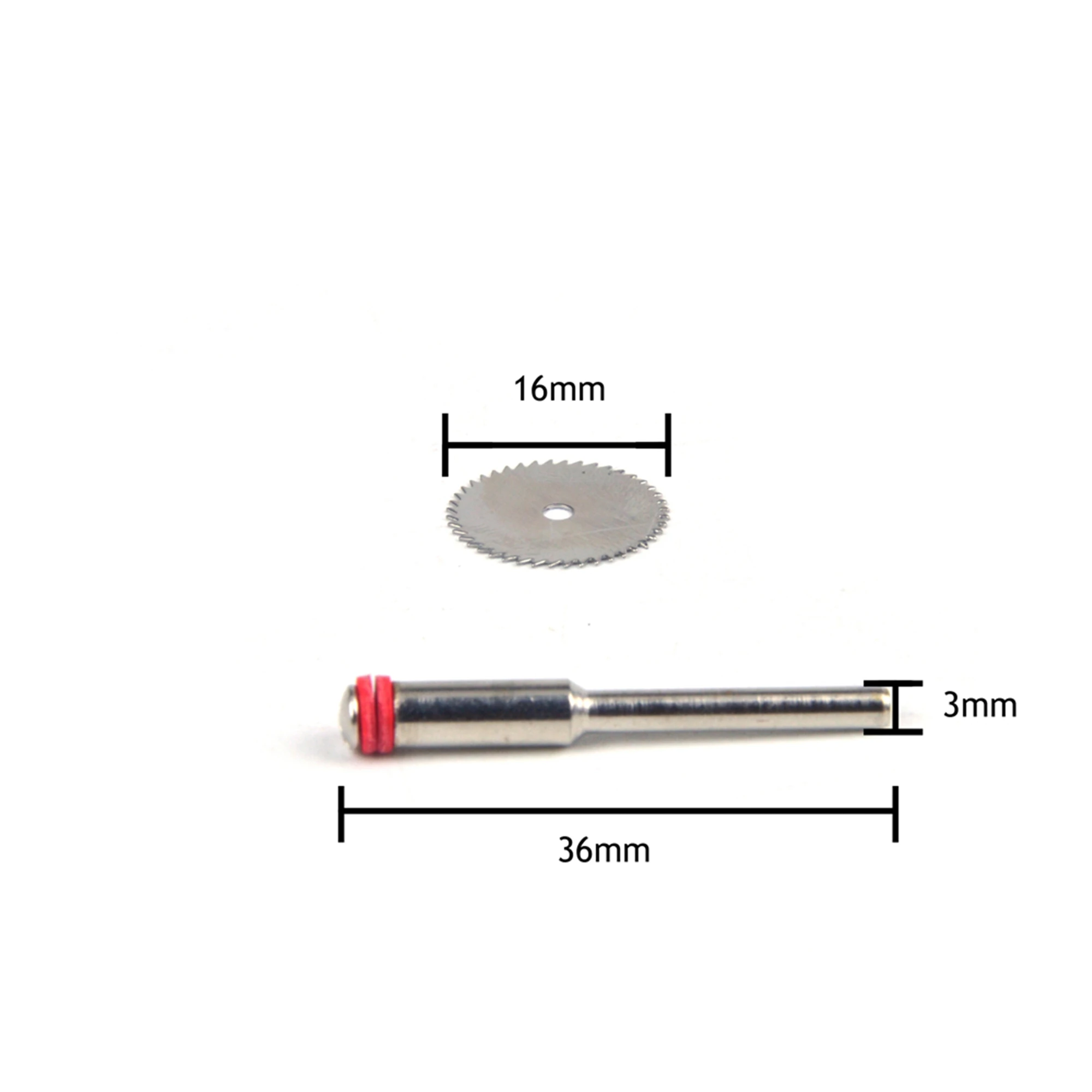 Discos com haste de 1 peça em aço inoxidável, disco de corte com rodas 3mm de parafuso, mini lâminas de serra circular para corte de objeto macio com 10 peças