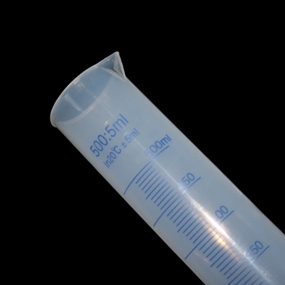 Clear White Plastic Liquid Measurement Graduated Cylinder for Lab Supplies Laboratory Tools 10ml,25ml,50ml,100ml,250ml,500ml