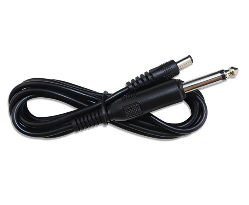 2m tatuagem cabo gancho linha cabo de alimentação DC-6.35mm conexão dc para tatuagem máquina/arma fornecimento acessório