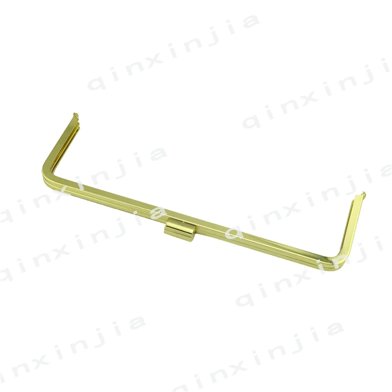 30cm Long Manual DIY Metal Purse Frame Square Handmade Hardware Vintage Rectangle Wallet Frame No Screw Craft Material Gold