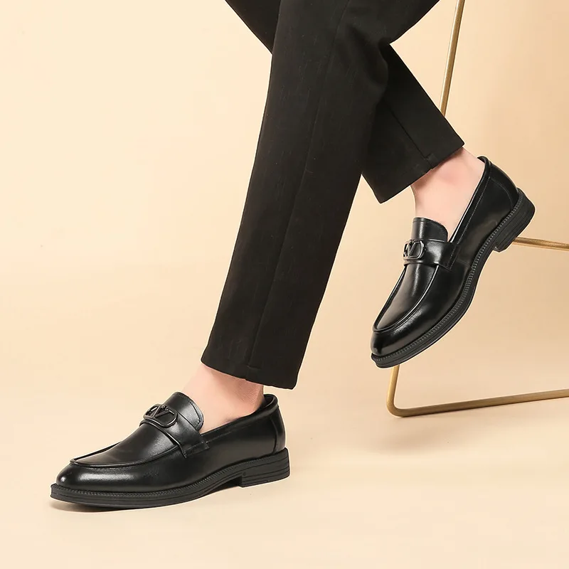 

Top Quality Men Loafers Shoes Slip-On Formal Casual Business Genuine Leather Office Size 38-43