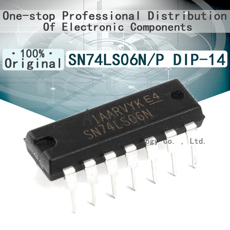 

10/шт новый оригинальный SN74LS06N HD74LS06P 74LS06 DIP-14 высоковольтный выход 6-ходовой инвертор буферный Драйвер IC