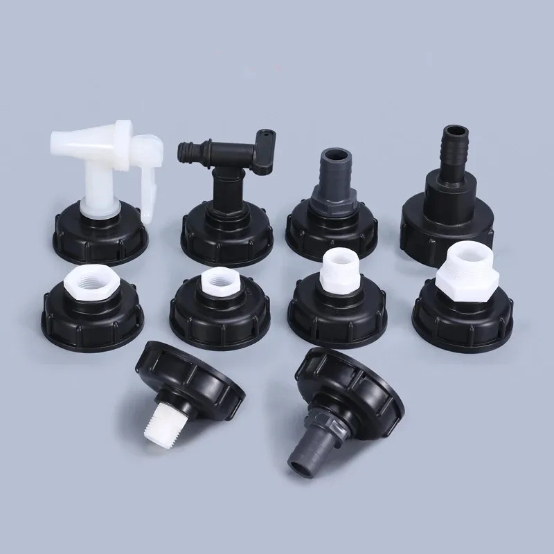 

Durable IBC Water Tank Adapter 60mm Coarse thread Garden Hose Connector Multifunction Plastic Fittings for 1000L IBC Tank