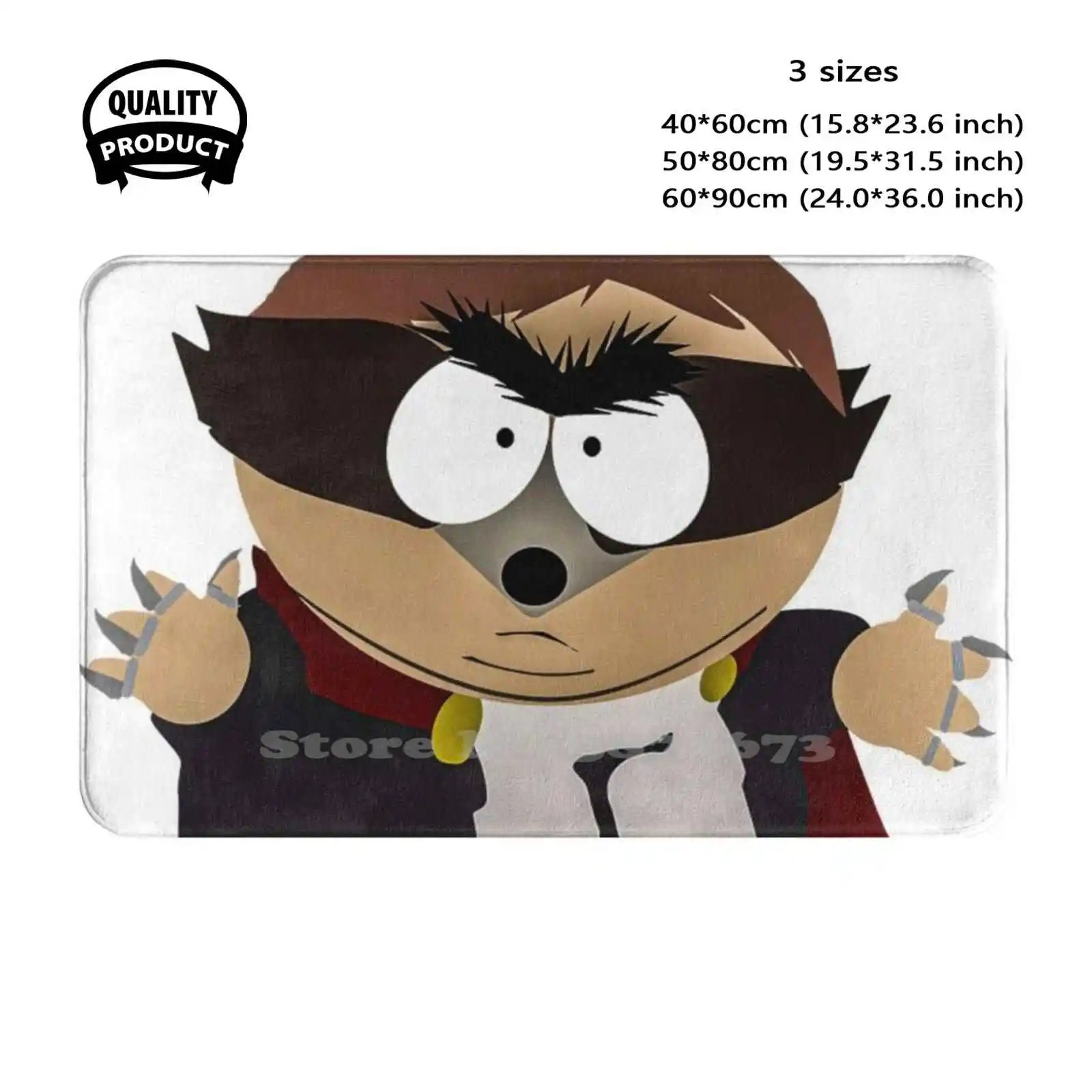 Cartman Racoon Sticker Soft Cushion Home Carpet Door Mat Car Rug Cartman Smart Funny Racoon Superhero