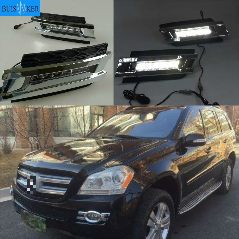 

1 Set LED DRL Daytime Running Lights With ABS Fog Lamps Cover For Mercedes Benz W164 GL320 GL350 GL450 2006-2009