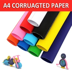 A4 Color Corrugated Paper Gift Packing Paper Children DIY Cards Handmade Crafts Scrapbook Paper Wave Origami Cardboard