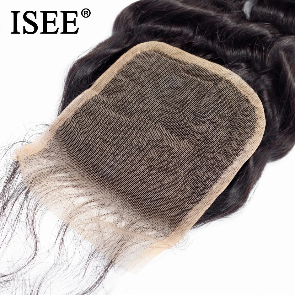 Brazilian Loose Deep Closure Remy Hair Free Part ISEE HAIR 4\