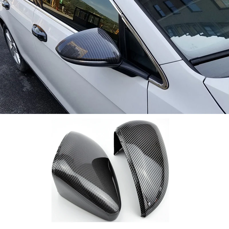 

A Pair Car Rearview Mirror Cover Cap Rear Mirror Decorative Cover for VW Volkswagen Golf 7 MK7 Rline 2015-2019 Car Accessories