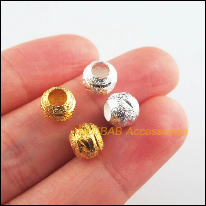 New 40 Dia 8mm Spacer Beads For Diy Jewelry Make Recognition Accessories Gold Plated Silver Plated