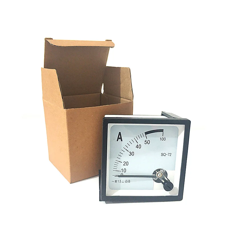 SQ72-A89T2-A72L1 Analog AC Voltage Current Panel Meter 5A 10A 20A 30A 30/5 50/5 100/5 72*72mm