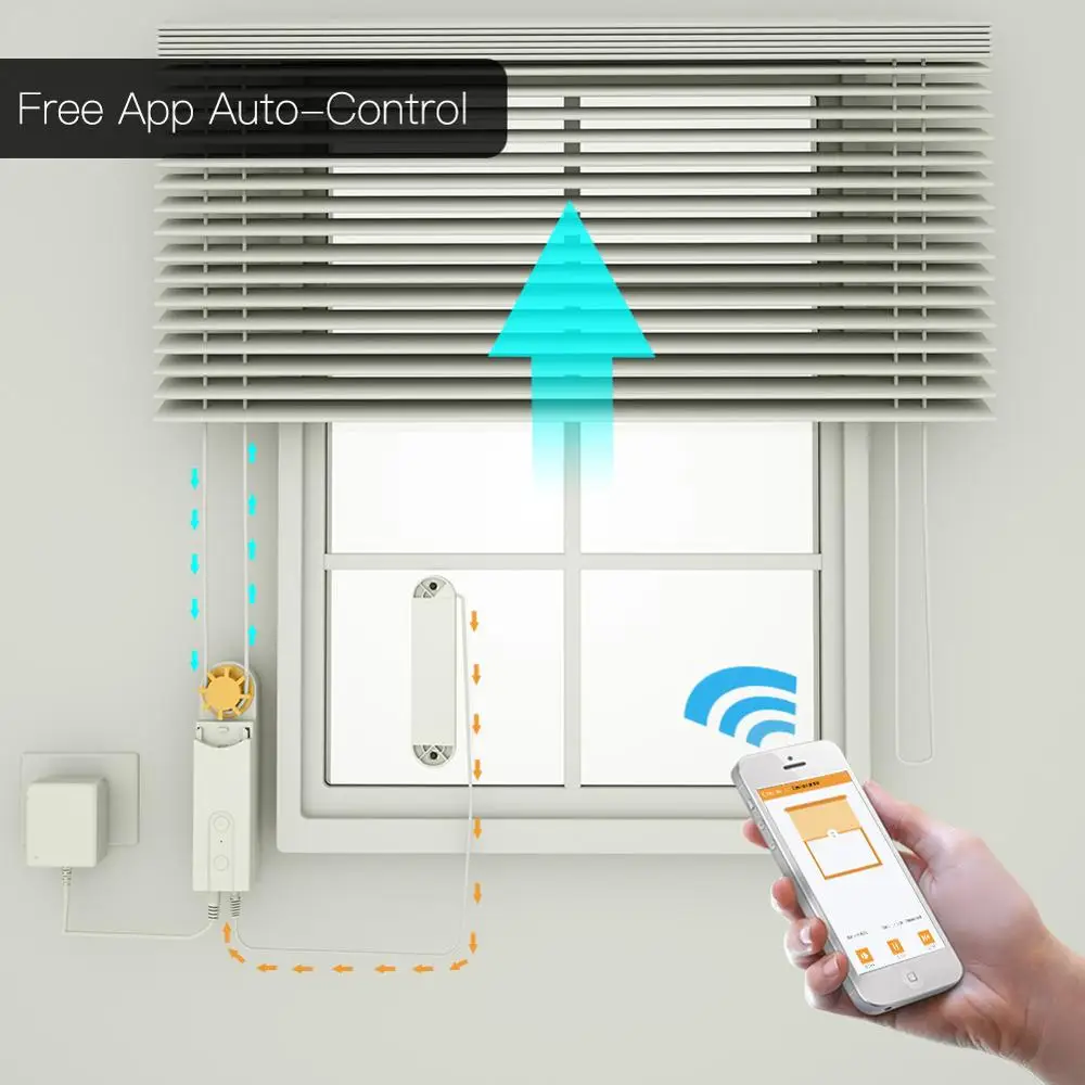 DIY Smart Motorized Chain Roller Blinds Shade Shutter Drive Motor Powered By Solar Panel and Charger Bluetooth Remote Control