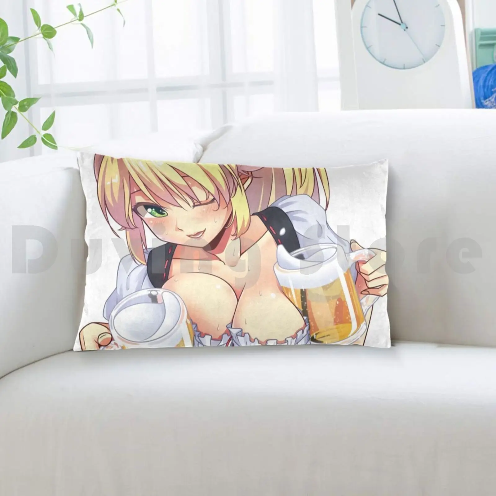 هنتاي إيتشي أنيمي فتاة Eroge البيرة ملصق كيس وسادة مطبوعة 35x50 هنتاي إيتشي أنيمي فتاة Eroge الرسوم المتحركة