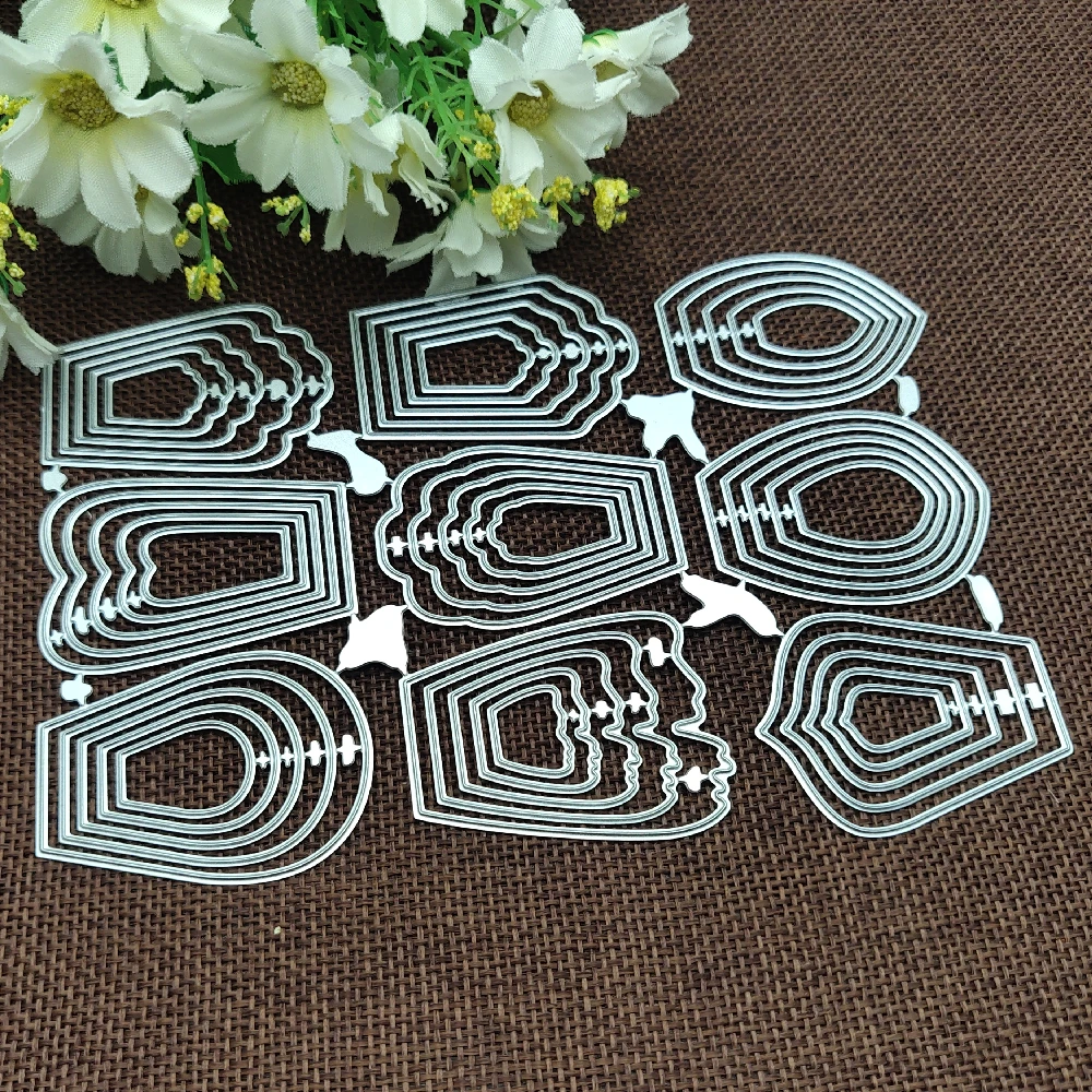 Beautiful Hot Sale 9pcs Different Flowers Petal Stencil Metal Cutting Dies Cut Practice Handson DIY Scrapbooking Album Craft die