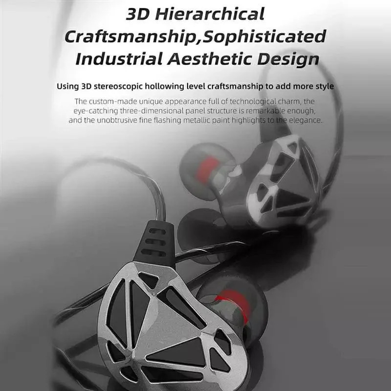 QKZ AK7 3.5 مللي متر سماعات أذن بأسلاك موسيقي HiFi سماعة مزدوجة محرك باس سماعة ستيريو ألعاب سماعات رياضية مع ميكروفون