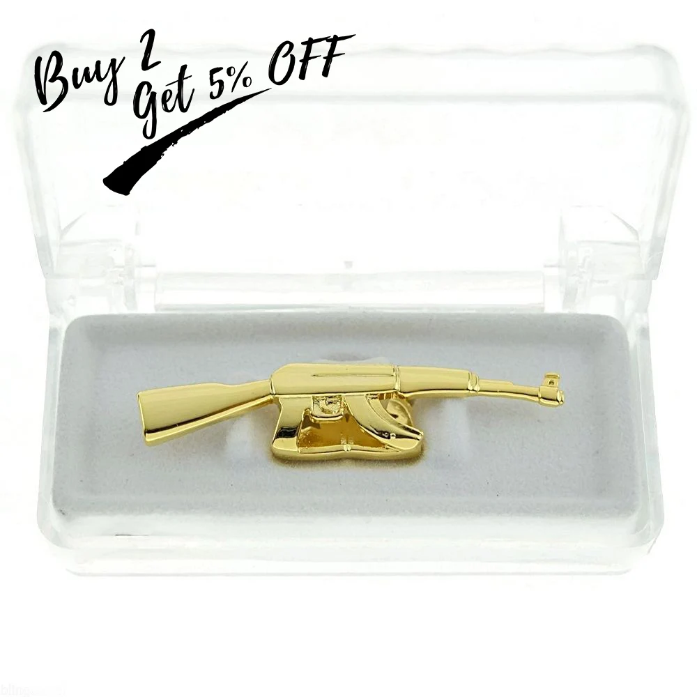 TOPGRILLZ New Fit  Pure Gold Color Plated Hip Hop ak 47 Rifle Grillz Cap Top Grills AK Gold Grillz