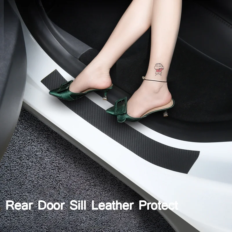 Protezione del davanzale della portiera della macchina Scuff Plate pedale paraurti striscia per Tesla modello Y adesivo Anti Kick Pad copertura in