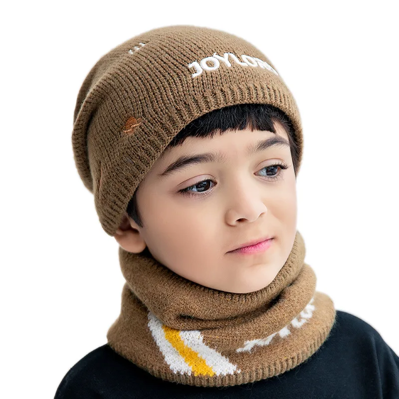 Maikun New Children's Parent-Child Woolen Cap With Embroidery Letters Autumn And Winter Knitted Hat Boy Hat