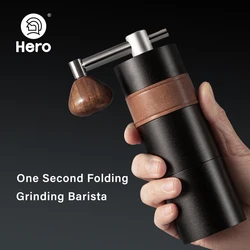 HERO Manual Coffee Grinder Hand Brewed Coffee Espresso Maker Stainless Steel Burr Foldable Handle S03 Coffee Mill Machine