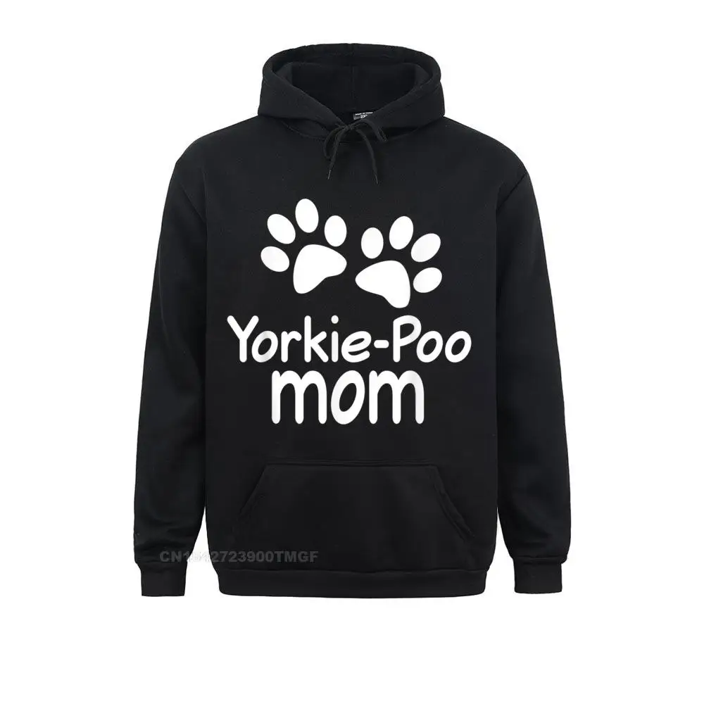 

Hoodies Yorkie-Poo Mom T-Shirt Paw Print Pet Tee Clothes Summer Designer Geek Long Sleeve Camisas Sweater Man Sweatshirts Geek